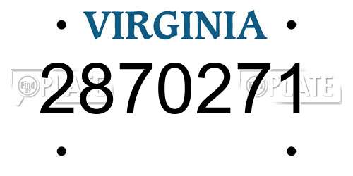 2870271 Virginia License Plate