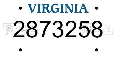 2873258 Virginia License Plate