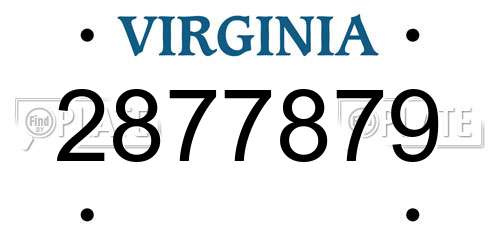 2877879 Virginia License Plate