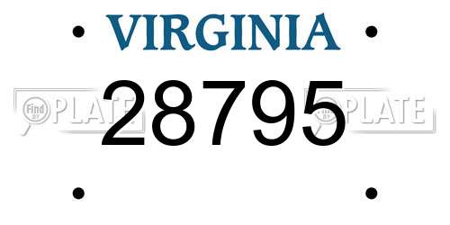 28795 Virginia License Plate