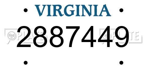 2887449 Virginia License Plate
