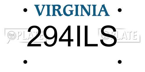 294ILS Virginia License Plate