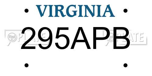 295APB Virginia License Plate