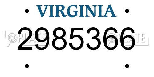 2985366 Virginia License Plate