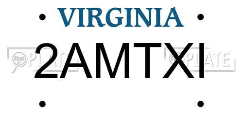 2AMTXI Virginia License Plate