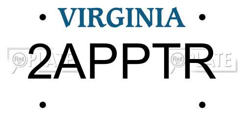 2APPTR Virginia License Plate