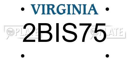2BIS75 Virginia License Plate