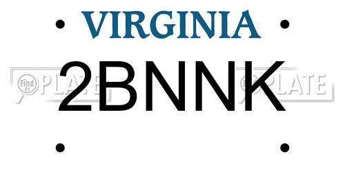 2BNNK Virginia License Plate