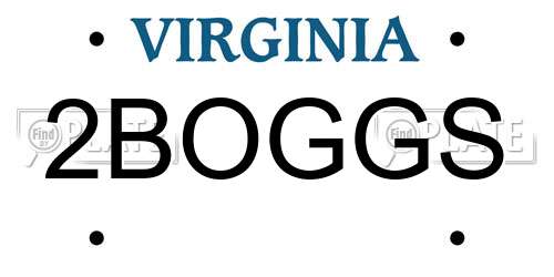 2BOGGS Virginia License Plate