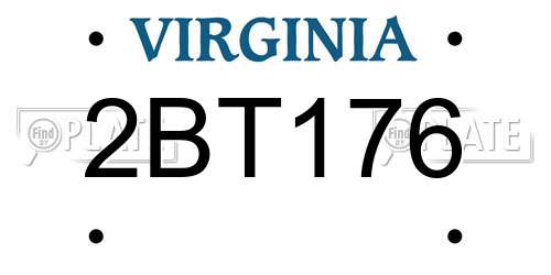 2BT176 Virginia License Plate