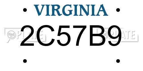 2C57B9 Virginia License Plate