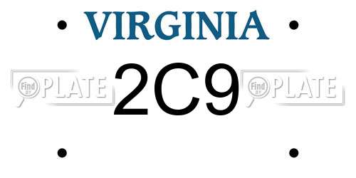 2C9 Virginia License Plate