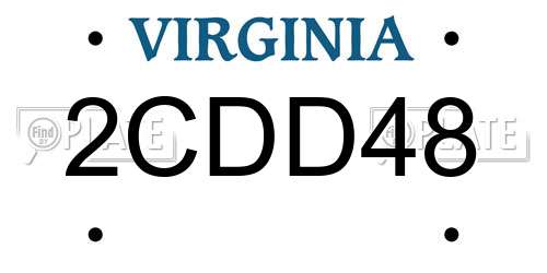 2CDD48 Virginia License Plate
