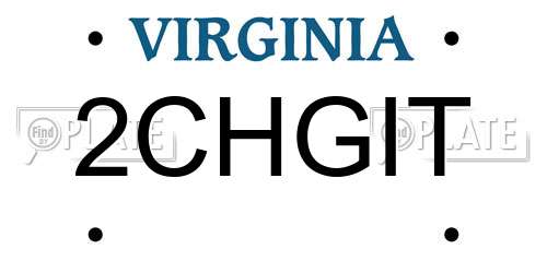 2CHGIT Virginia License Plate