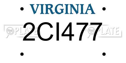 2CI477 Virginia License Plate