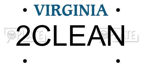 2CLEAN Virginia License Plate