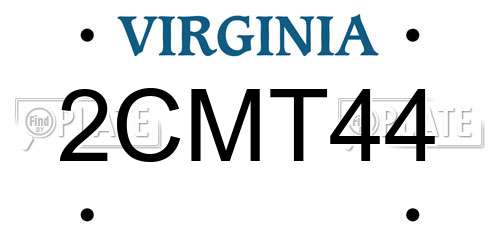 2CMT44 Virginia License Plate