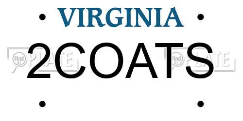 2COATS Virginia License Plate