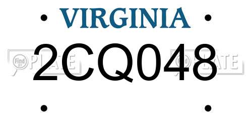 2CQ048 Virginia License Plate