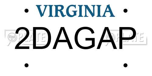 2DAGAP Virginia License Plate