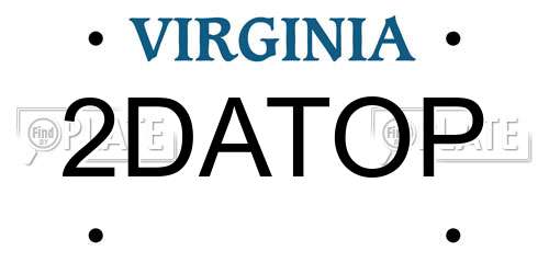 2DATOP Virginia License Plate