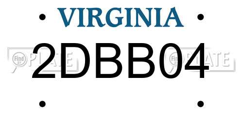 2DBB04 Virginia License Plate