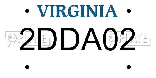2DDA02 Virginia License Plate