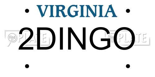 2DINGO Virginia License Plate