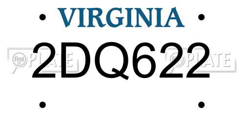 2DQ622 Virginia License Plate