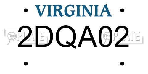 2DQA02 Virginia License Plate