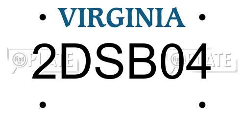 2DSB04 Virginia License Plate