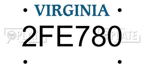 2FE780 Virginia License Plate
