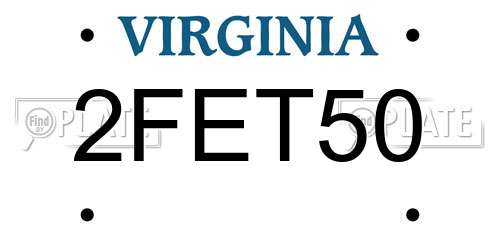2FET50 Virginia License Plate