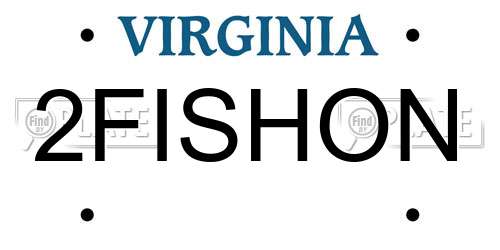 2FISHON Virginia License Plate