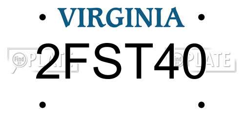 2FST40 Virginia License Plate