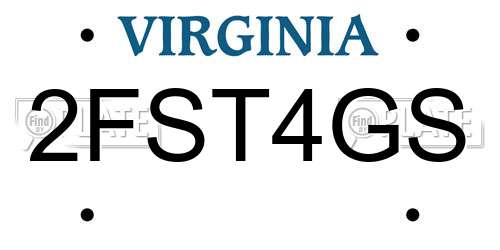 2FST4GS Virginia License Plate