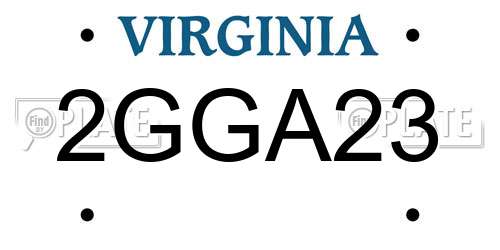 2GGA23 Virginia License Plate