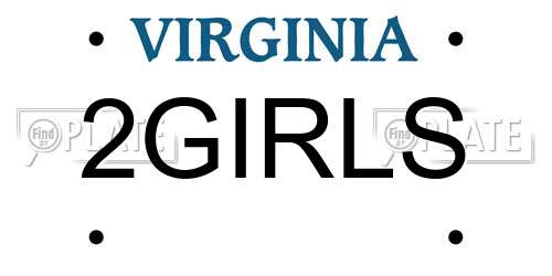 2GIRLS Virginia License Plate