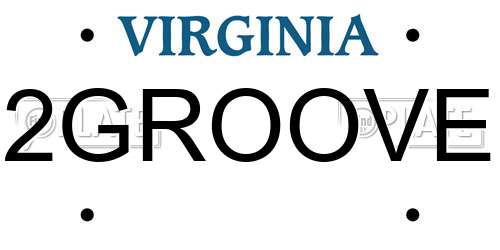 2GROOVE Virginia License Plate