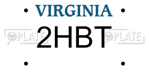 2HBT Virginia License Plate