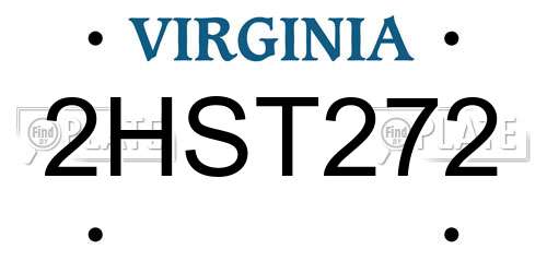 2HST272 Virginia License Plate
