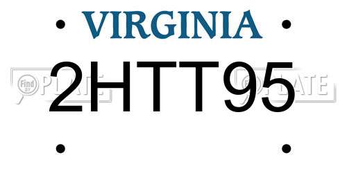 2HTT95 Virginia License Plate