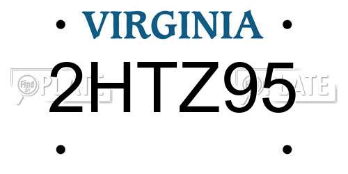 2HTZ95 Virginia License Plate