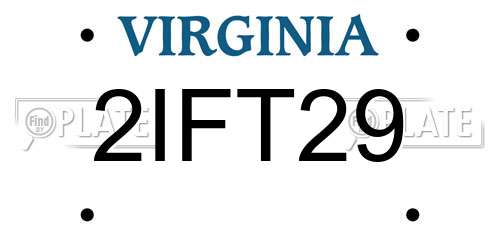 2IFT29 Virginia License Plate