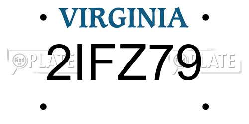 2IFZ79 Virginia License Plate