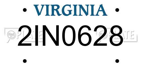 2IN0628 Virginia License Plate