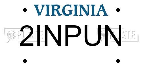 2INPUN Virginia License Plate