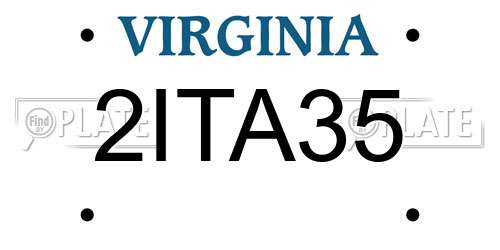 2ITA35 Virginia License Plate