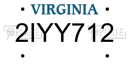 2IYY712 Virginia License Plate