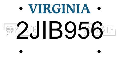 2JIB956 Virginia License Plate